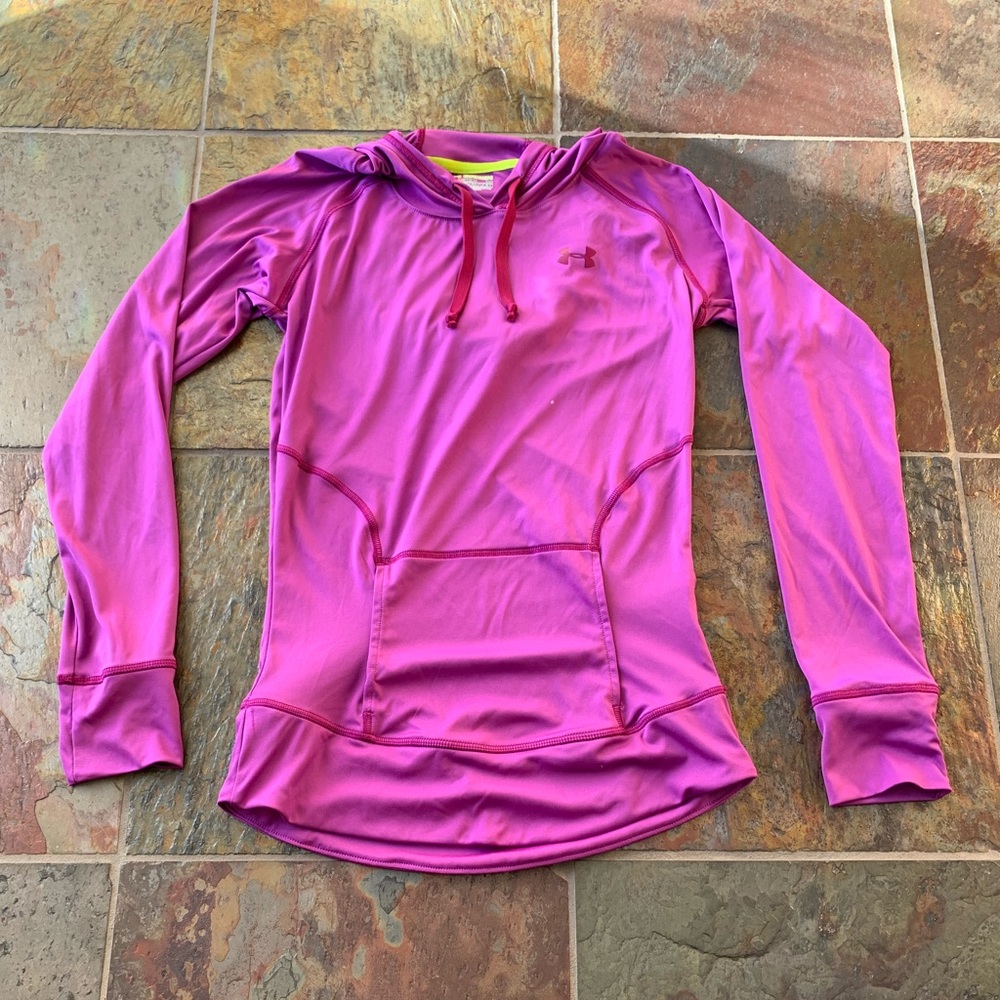 UA Heatgear semi-fitted purple hoodie